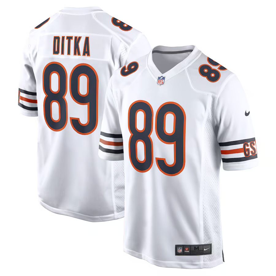 Men Chicago Bears #89 Mike Ditka Nike White Retired Player Game NFL Jersey